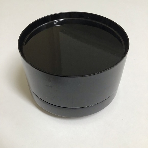 Vintage Japanese Black Lacquerware Box 6 Round Coasters Bamboo Cherry Blossom - Picture 6 of 12